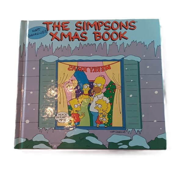 1990 The Simpsons Xmas Book Hardcover Matt Groening First Edition - Picture 1 of 3
